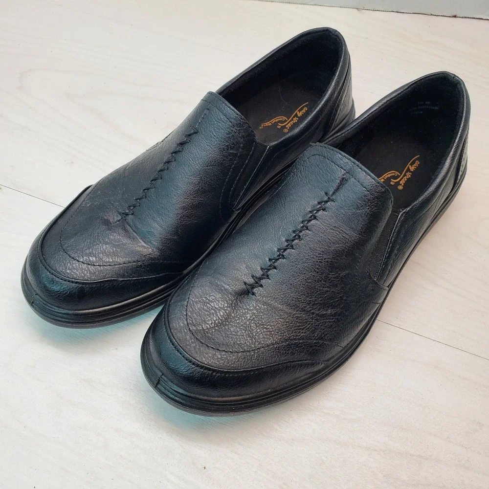 Easy Street Comfort Way Women Black Slip On Loafer Shoes‎ Size 10 M